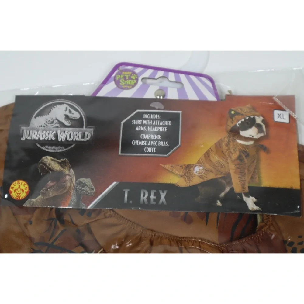 T-Rex Dog 2-pc. Costume -‎ Size XL - Brown
